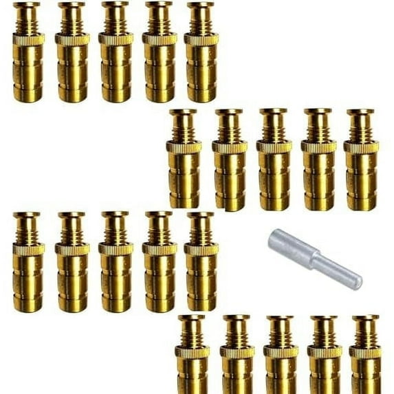Axe Pool Collection Brass Pool Cover Anchors, 20 Count