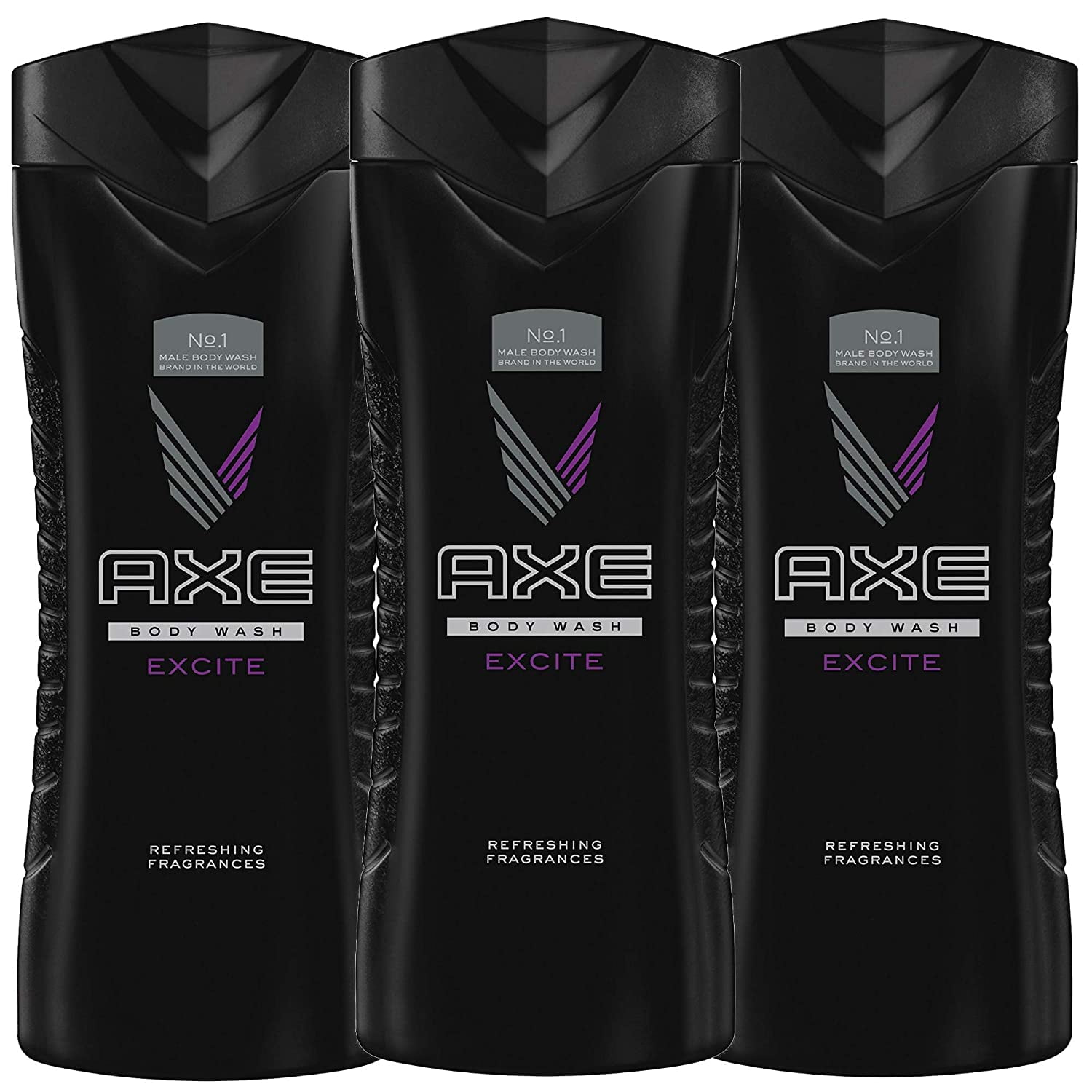 Axe Refreshing Body Wash Shower Gel, Excite, Pack of 3, (13.52 Fl. Oz/400  ml Each)