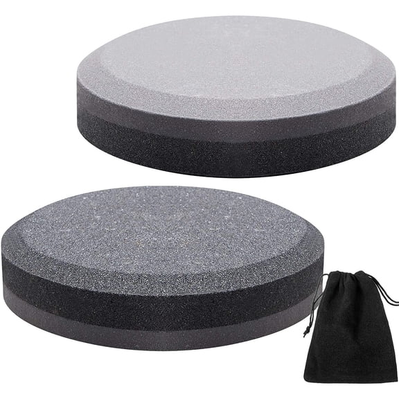 Axe Sharpener Sharpening Dual Grit Multipurpose Sharpener Puck Tool Stone Whetstone with Flannel Bag for Hatchet Garden Tools, 240 Grits and 400 Grits
