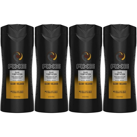 Axe Shower Gel, Dark Temptation 16 oz 4 Pack