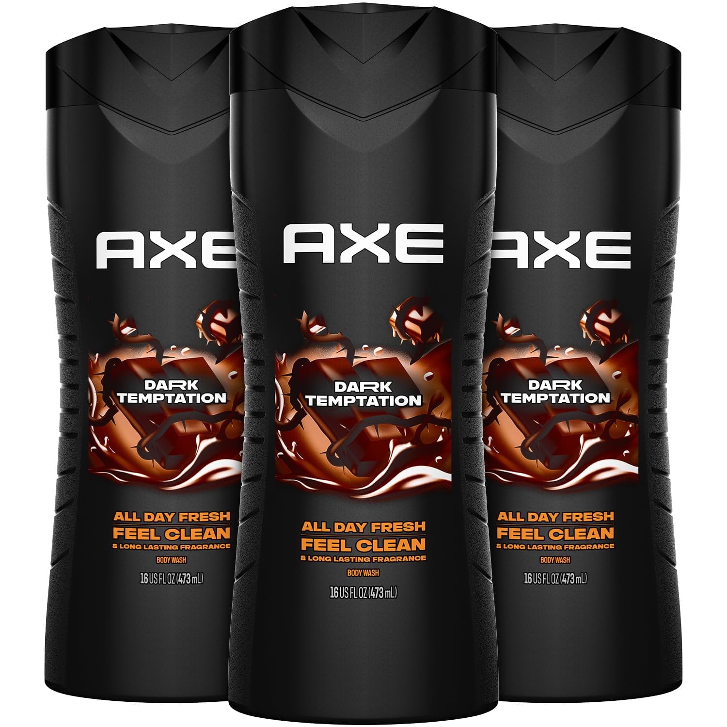 Axe Shower Gel, Dark Temptation 16 oz (Pack of 3) - Walmart.com