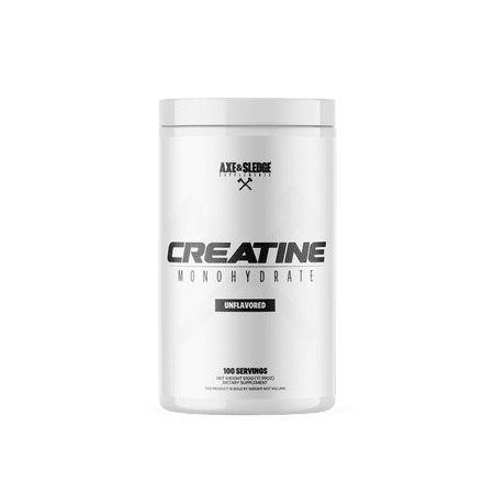 Axe & Sledge Basics Creatine | Unflavored, Enhances Strength & Performance, Increases Lean Body Mass | Pure Creatine Monohydrate, No Fillers or Artificial Substances | 100 Servings