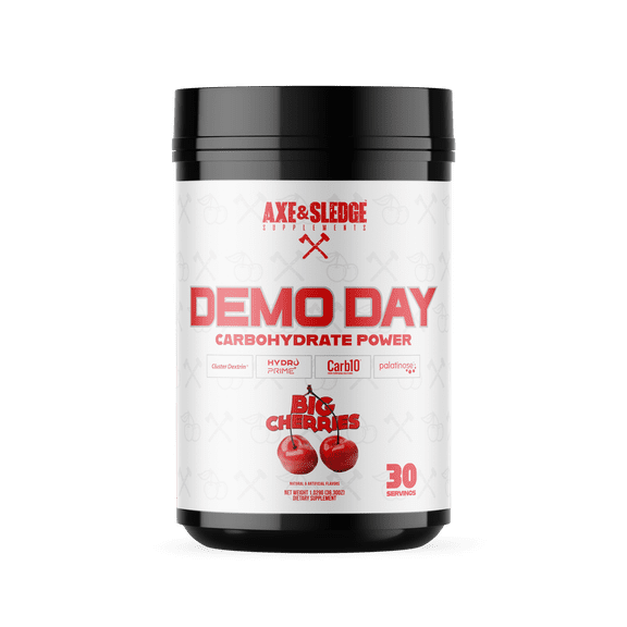 Axe & Sledge Demo Day Intra-Workout Carbohydrate Powder | 25g Carbs | Carbohydrate Supplement Powder | Enhances Performance, Pumps, & Recovery | 30 Servings, Big Cherries