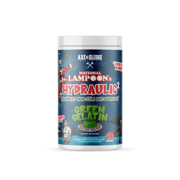 Axe & Sledge Hydraulic Stim-Free Pre-Workout Powder for Men & Women | Performance, Stamina, Focus, Pumps | L-Citrulline, Beta Alanine, Creatine, Caffeine-Free, Green Gelatin