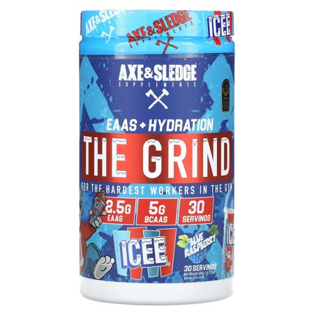Axe & Sledge Supplements The Grind, EAAs + Hydration, Icee Blue Raspberry, 16.93 oz (480 g)
