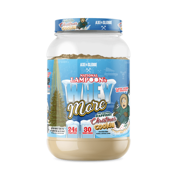 Axe & Sledge WHEY More Premium Protein Blend | 24g Protein, Whey Concentrate & Isolate | Prebiotic Fiber for Enhanced Absorption | Christmas Cookie Iced Sugar Cookie