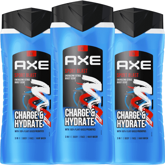 Axe Sport Blast Daily Therapy Hydrating Citrus Energizing Gel, 3 Count