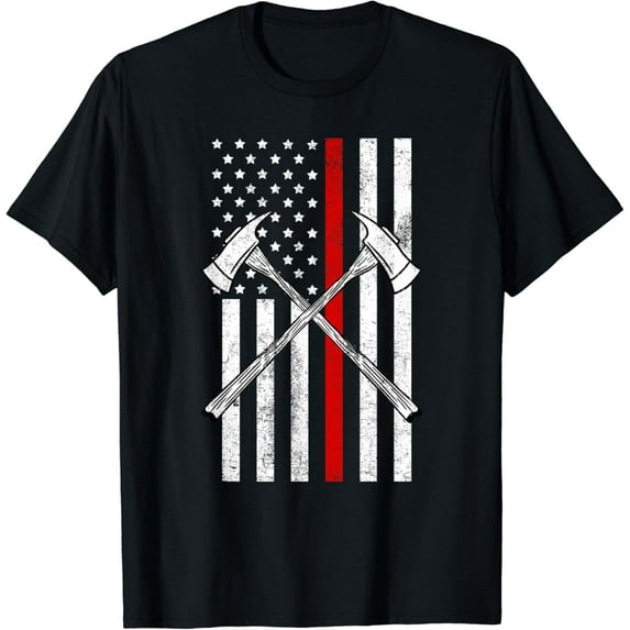 Axe Thin Red Line US Flag Cool Firefighter USA Fireman Gift T-Shirt mens t shirt,black,women,funny,misfits,men,journey