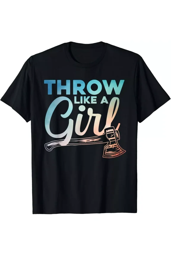 Axe Throwing Art For Women Girls Lumberjack Axe Throwing Gifts Unisex T-Shirt