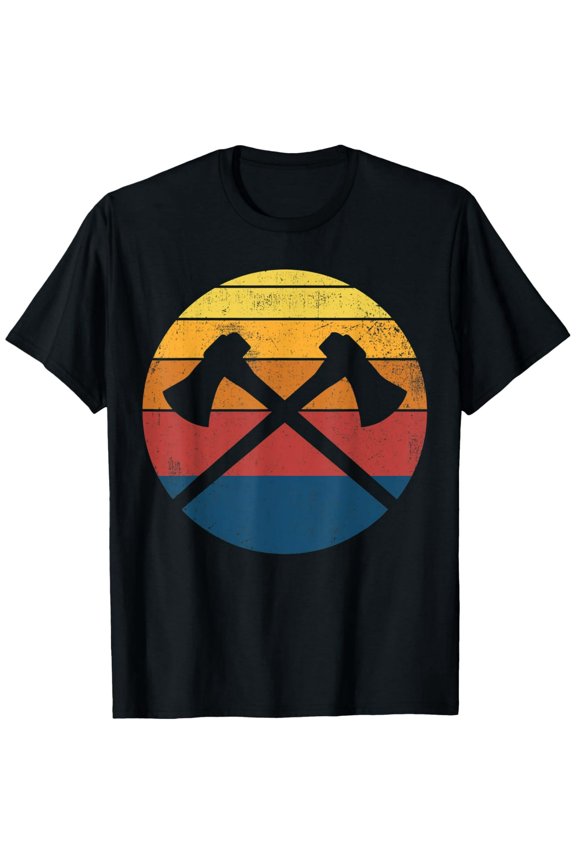 Axe Throwing Axe Thrower Retro VintageT-Shirt100%cotton