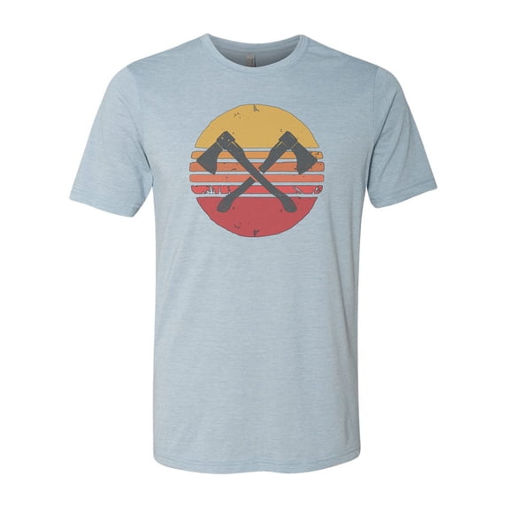 Axe Throwing Shirt, Axe Sunset, Axe Shirt, Gift For Axe Shirt, Lumberjack Shirt, Unisex Fit, Logger Shirt, Gift For Lumberjack, Logger Gift, Stonewash Denim, LARGE