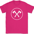 thumbnail image 1 of Axe Throwing T-Shirt Awesome Logo Hobby Drinking Bar Game Tee - Pink, 5XL, 1 of 1