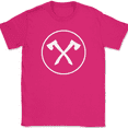 thumbnail image 1 of Axe Throwing T-Shirt Awesome Logo Hobby Drinking Bar Game Tee - Pink, L, 1 of 1