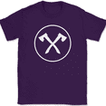 thumbnail image 1 of Axe Throwing T-Shirt Awesome Logo Hobby Drinking Bar Game Tee - Purple, 5XL, 1 of 1