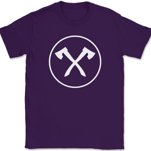 Axe Throwing T-Shirt Awesome Logo Hobby Drinking Bar Game Tee - Purple, 5XL