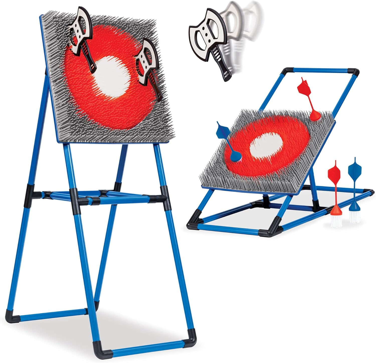 Axe Throwing and Lawn Darts Target Set - ××Axe Throwing Target and 2-in-1 Combo Backyard Game for Indoor and Outdoor Use