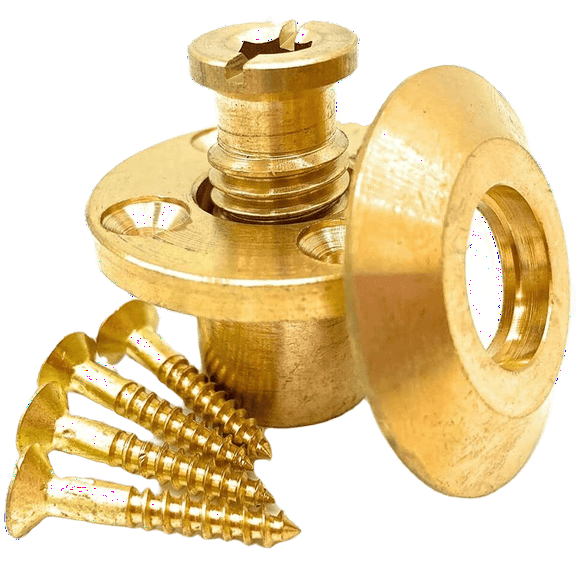 Axe Pool Collection Wood Deck Brass Anchor with Collar, 5 Pack, Universal Replacement