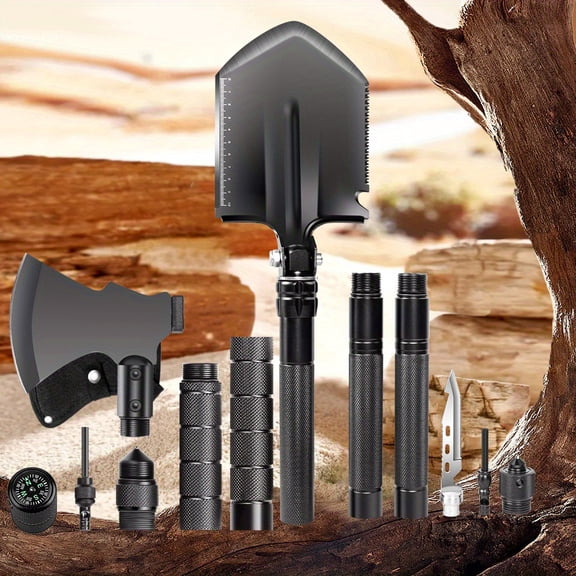 Axe and Shovel Set , Folding Shovel + Survival Axe , Detachable Portable Tool
