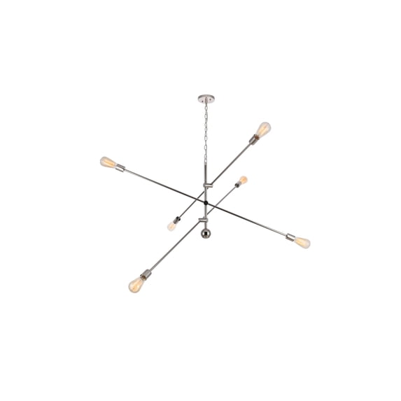 Axel 6 Lights Polished Nickel Pendant