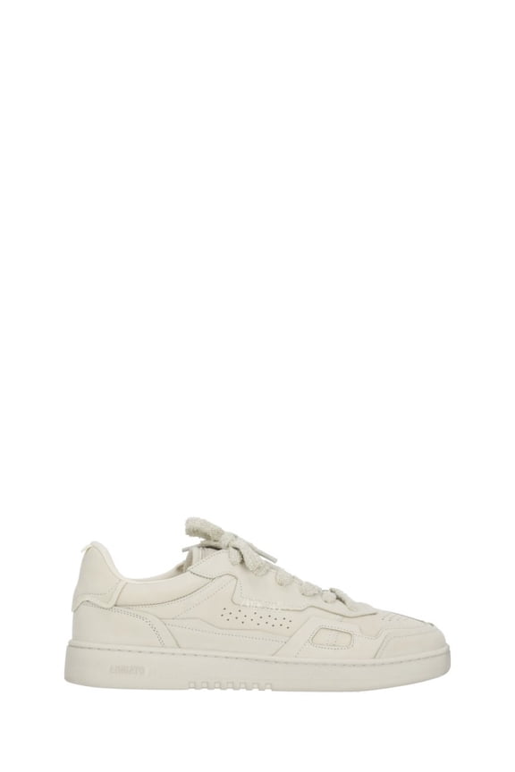 Beige Dice Patchwork Leather Sneakers Grey (Men's)