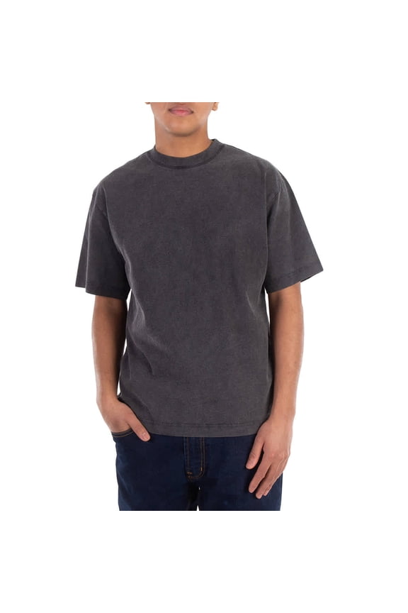 Male Black Embroidered Cotton T-Shirt Black Sizes standard XXXS-7XL