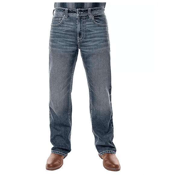 Axel Men's Slim Boot Cut Denim Jeans 32x32 Medium Wash