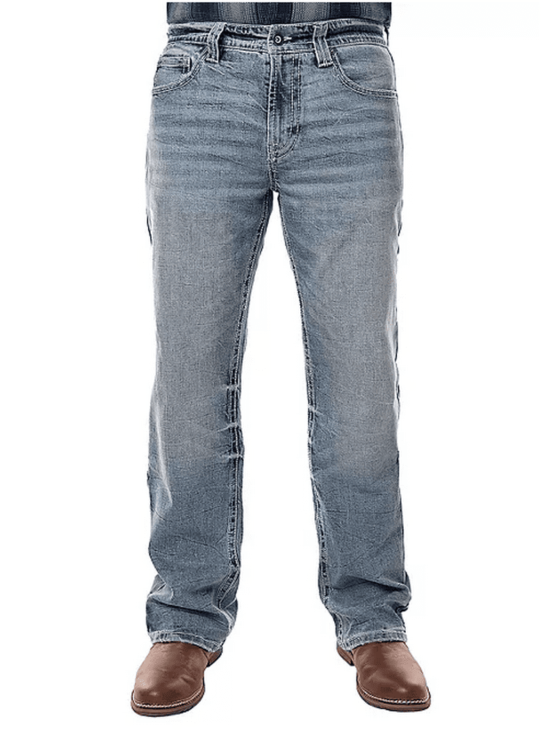 Axel Men's Slim Boot Cut Denim Light Wash 38x30 - Walmart.com