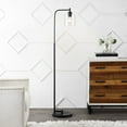 thumbnail image 1 of JONATHAN Y Axel Modern 60" Iron/Seeded Glass Farmhouse Industrial LED Floor Lamp, Black, JYL3079A, 1 of 6