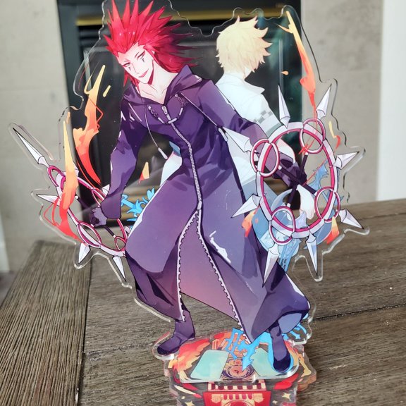 Axel and Roxas Kingdom Hearts Fan Art Acrylic Standee, JRPG Character Desk Display Decor Collectible
