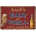 thumbnail image 1 of Axel's Red Bar and Grill Rustic Sign Decor 8x12 208120045080, 1 of 1