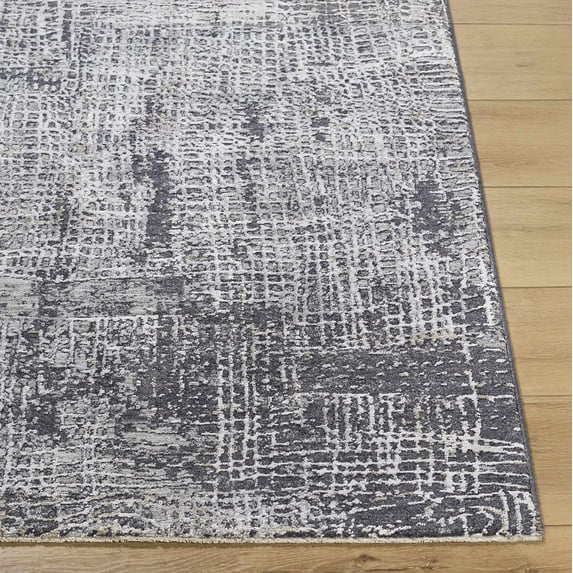 BoutiqueRugs Axelia Southwestern Area Rug - Black, Ivory, Medium Gray - 9' x 12'2"
