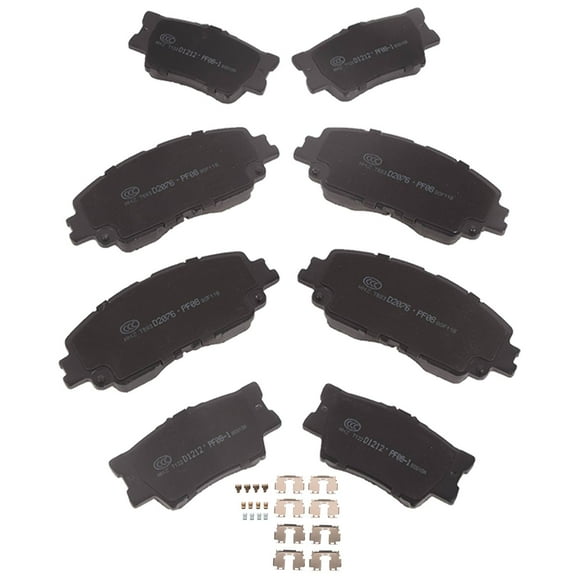 Axenor 8PCS Front + Rear Ceramic Brake Pads Kit 9311 SS9311X AD9311 QE9311X D2076 2076