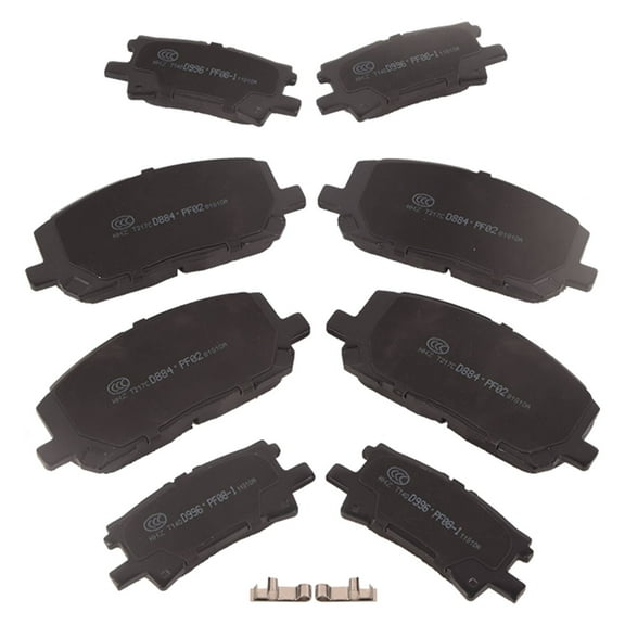 Axenor 8PCS Front + Rear Ceramic Brake Pads P-884, P-996, 301.08840, 301.09960