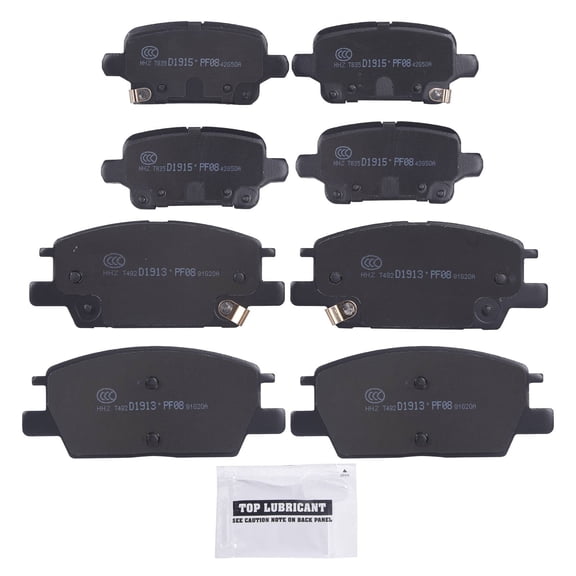 Axenor 8X Front Rear Ceramic Disc Brake Pad Kit 301.19130, 301.19150, P-1913, P-1915