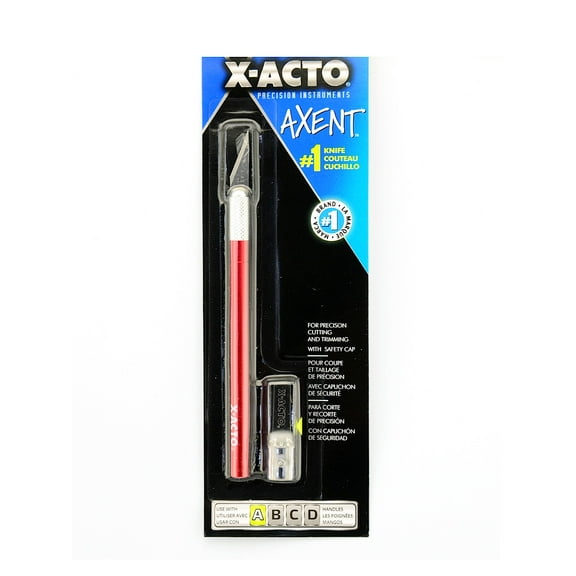 Axent Hobby Knives knife with cap, red, each (pack of 4)