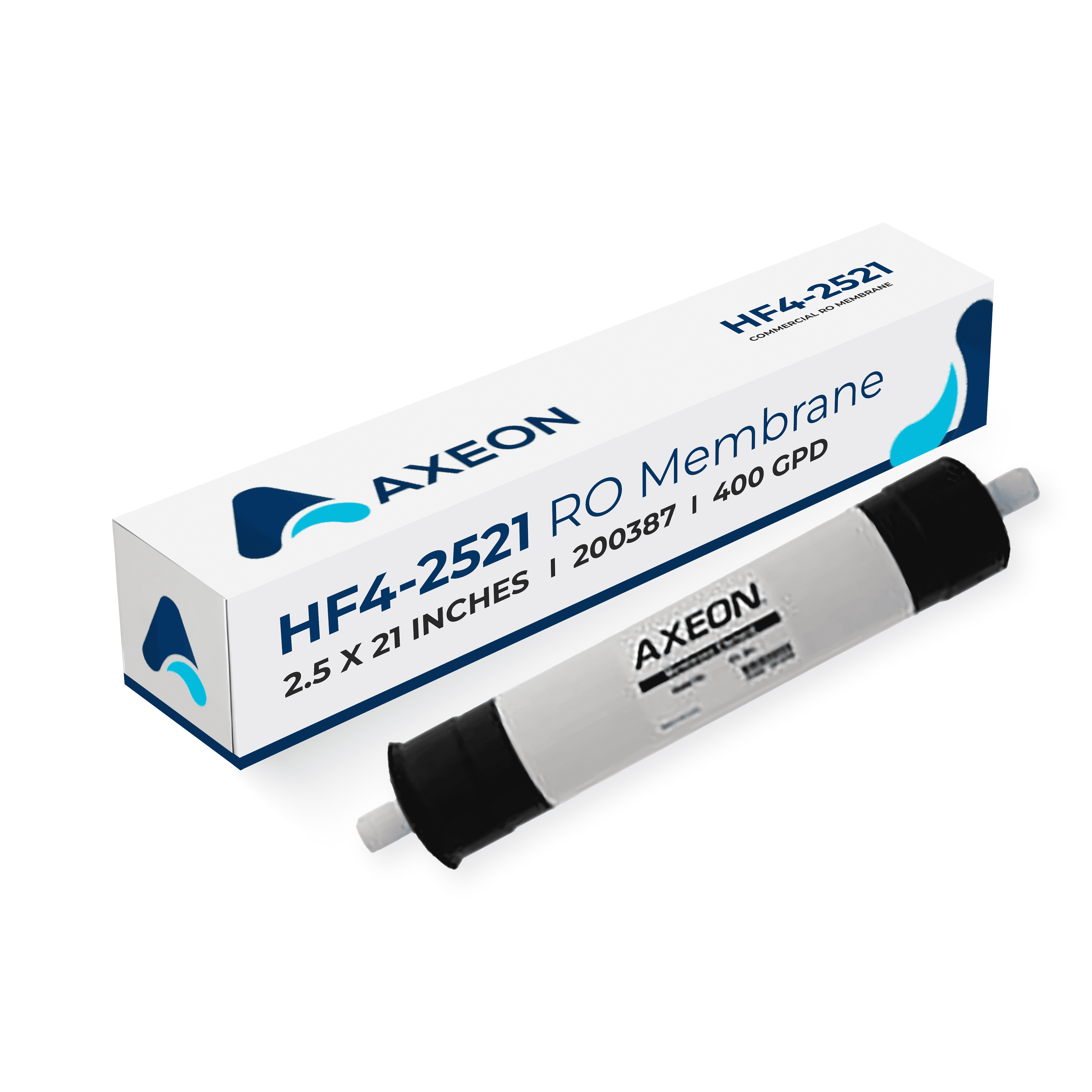 Axeon HF4-2521 RO Membrane – 400 GPD, 2.5 x 21 Inch, Low-Pressure Reverse Osmosis