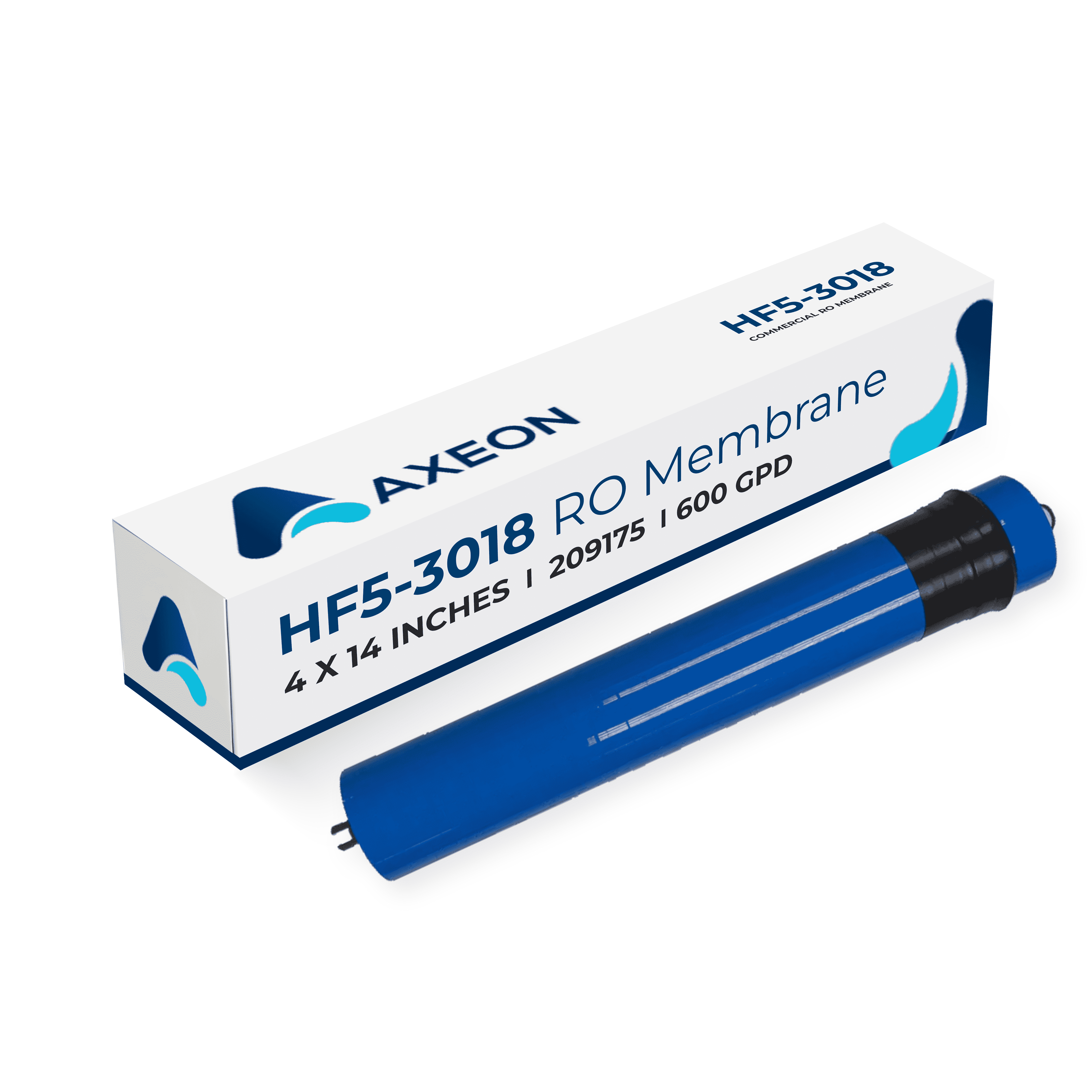 Axeon HF5-3018 RO Membrane Replacement, 600 GPD, 80 PSI, 4" x 14", Polyamide Thin Film, 209175