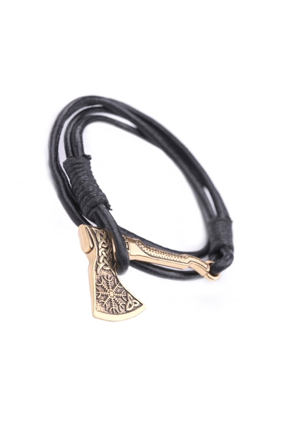 Axes Pendant Wrap Bangle Nordic Jewelry for Men Concert Accessories Wristband for Parties and Everyday Outfits