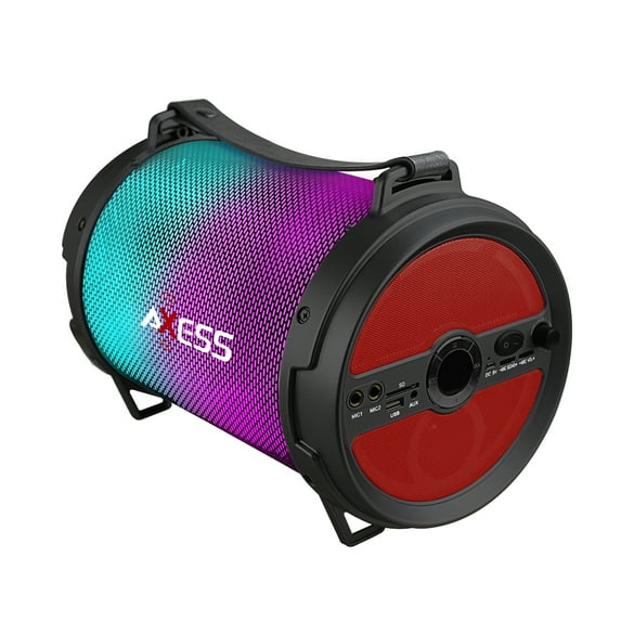Axess BT Media Speaker with Wired Mic in Red
