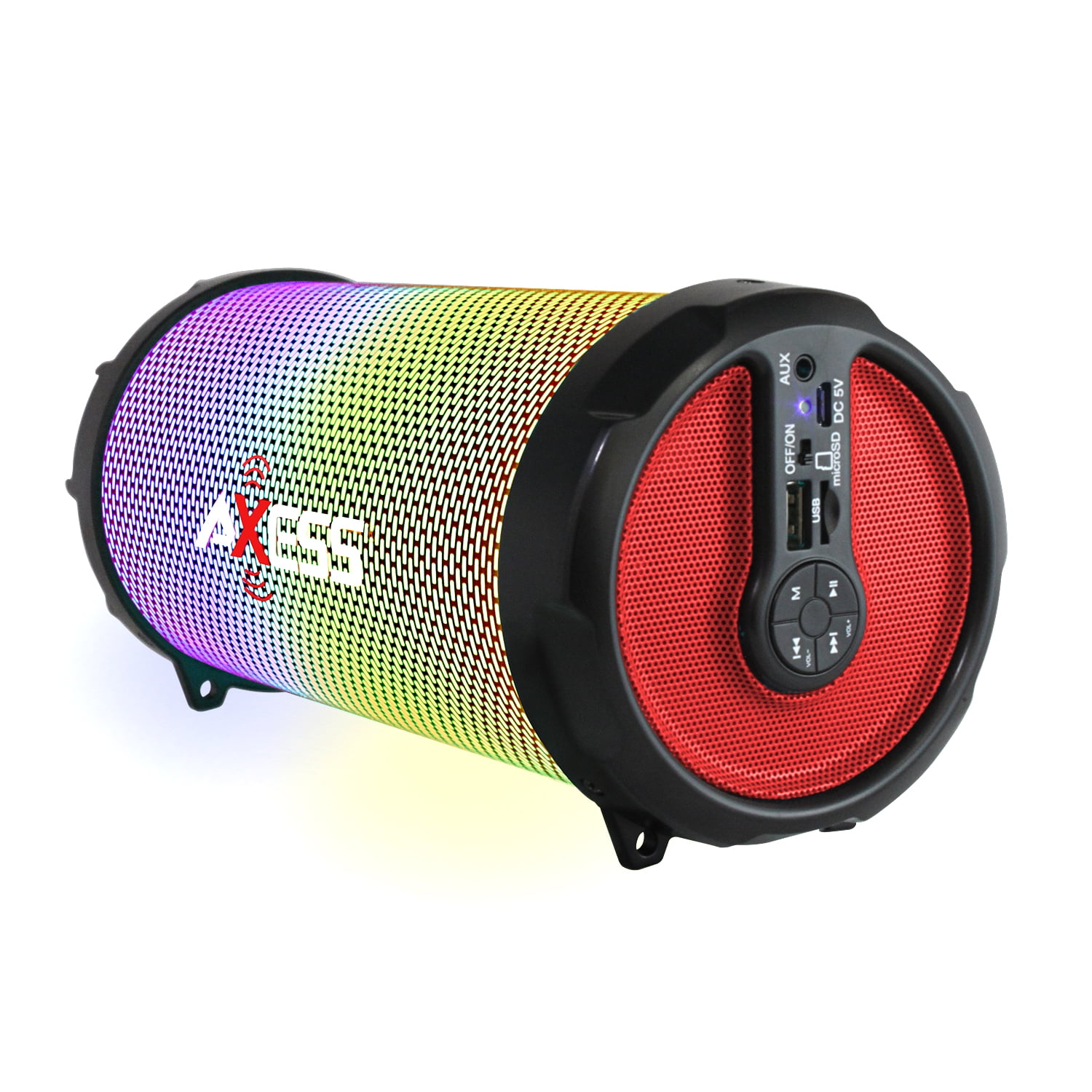 Axess Products Portable Bluetooth Speaker, Red, SPBL1044-RD