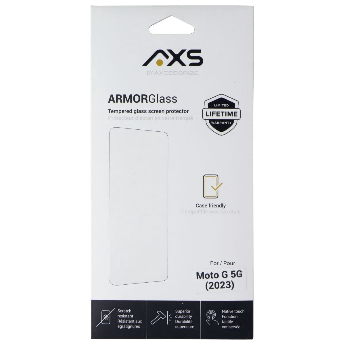 Axessorize AXS ArmorGlass Tempered Screen Protector for Moto G 5G (2023 ...
