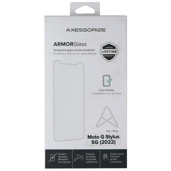 Axessorize ArmorGlass Tempered Screen Protector for Moto G Stylus 5G (2022)