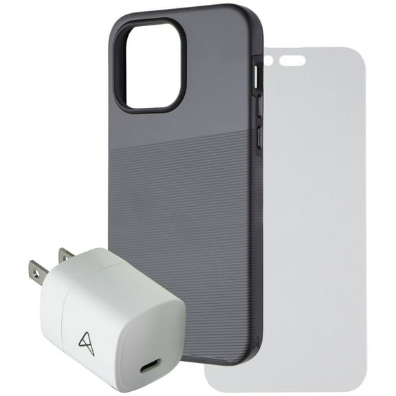 Axessorize Essential Bundle for iPhone 14 Pro Max with Case/Screen/Adapter