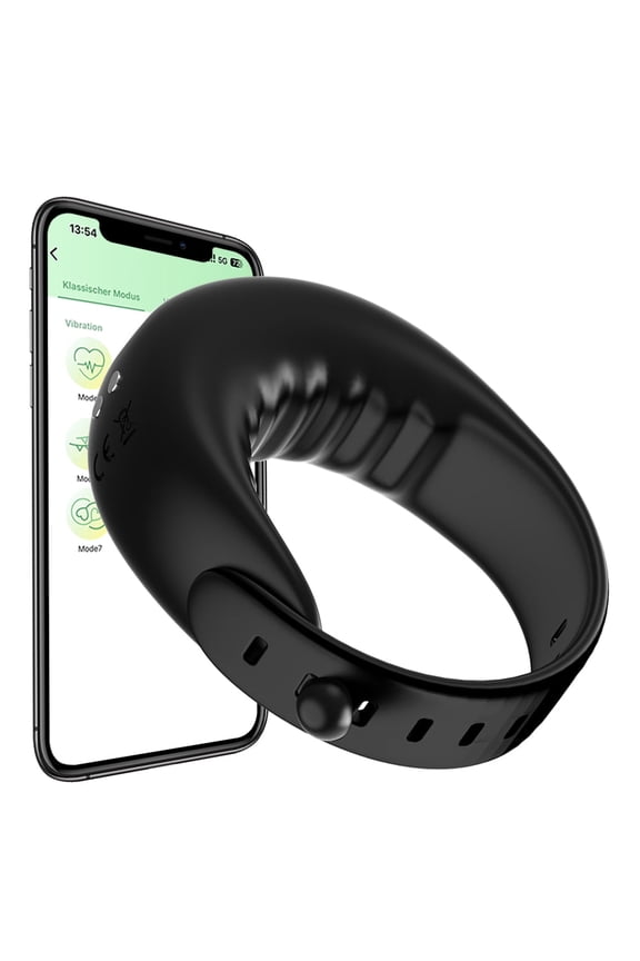 Penis Ring Adult Toy for Men,APP Adjustable Sperm Locking Ring,Black