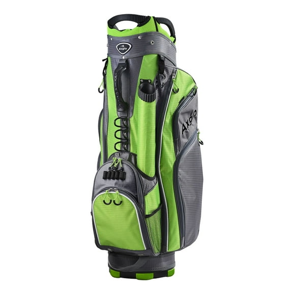 Axglo A181 Lightweight Golf Cart Bag with 14 Full Length Dividers - Green/Grey