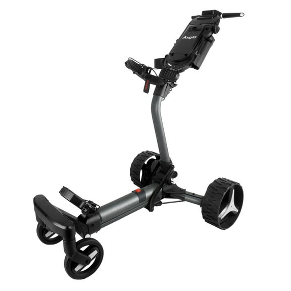 Axglo E5 Electric Follow Golf Push Cart - Grey
