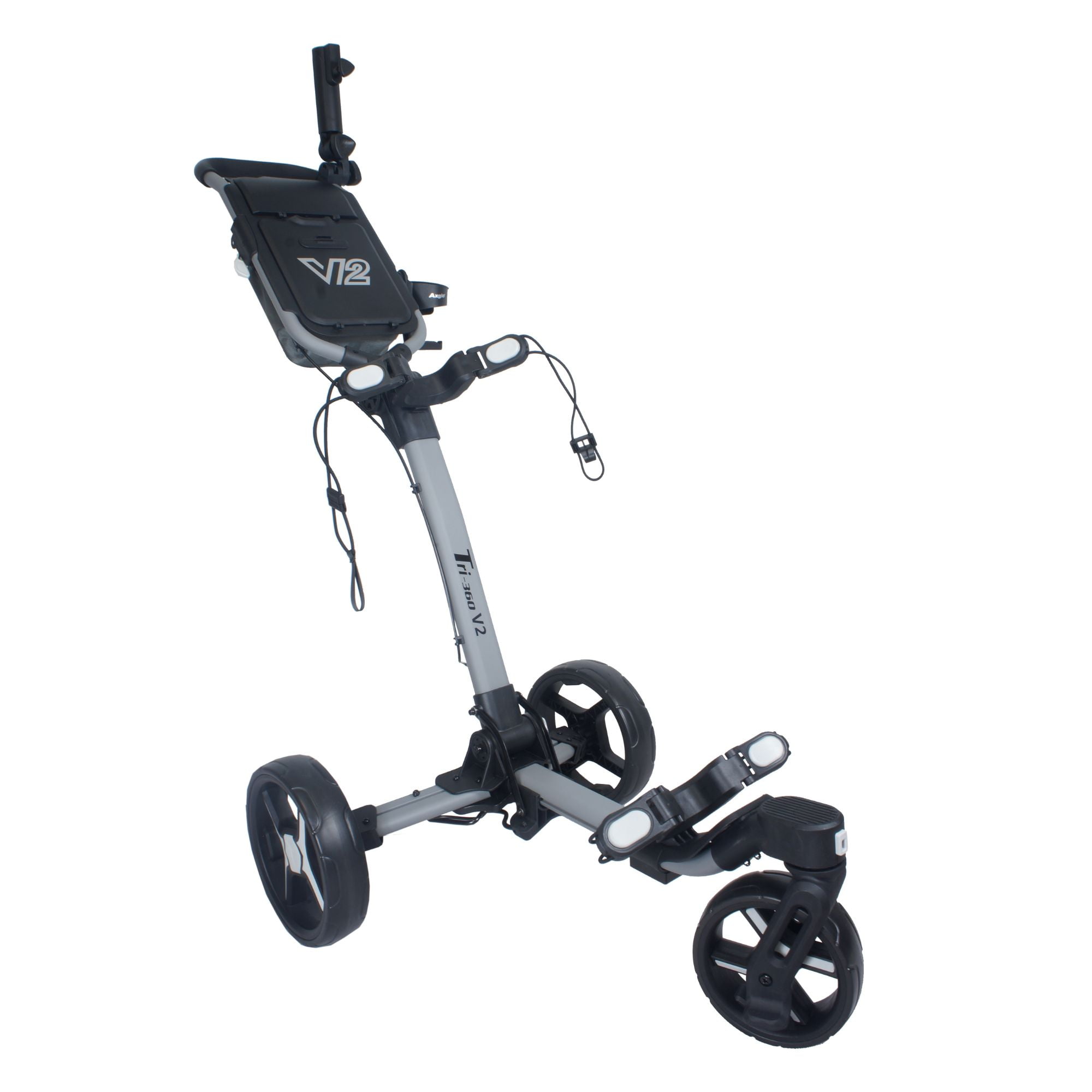 Axglo V2 Golf Push Cart 3-Wheel Patented 1-Step Folding System