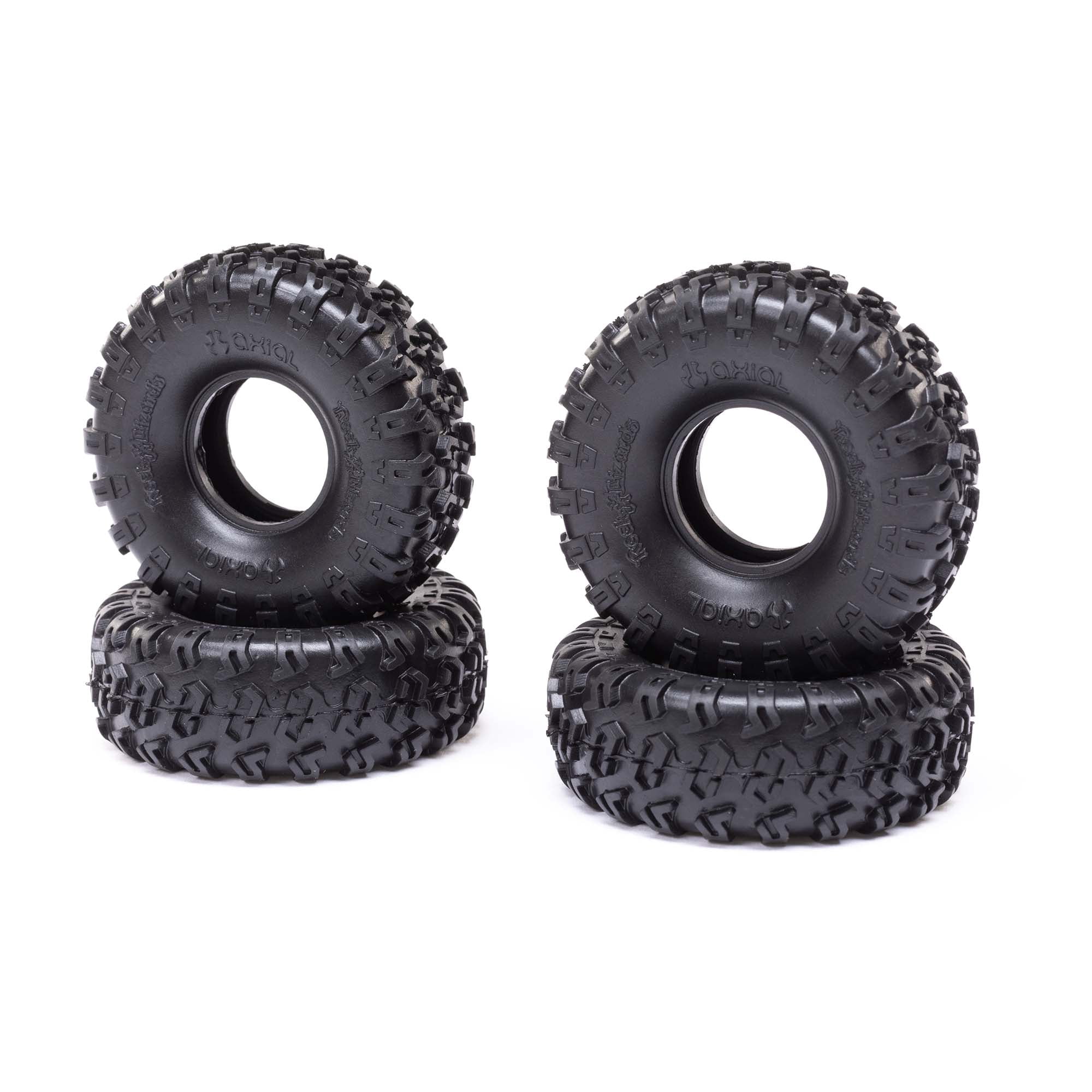 Axial 1.9" Black Rock CRC Wheels (2) For SCX10 & AX10 RC Trucks - 12mm Hex, Black Nylon, AXIC1094