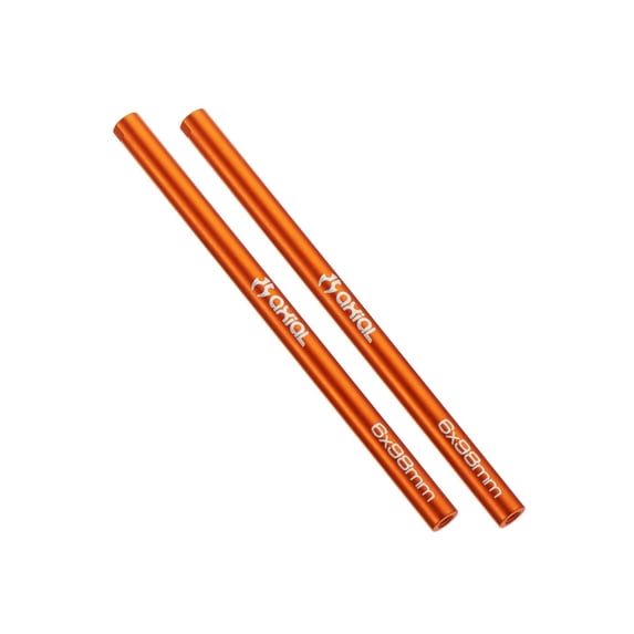 Axial AX30448 Threaded Alum Pipe 6x98mm Orange (2) AXIAX30448