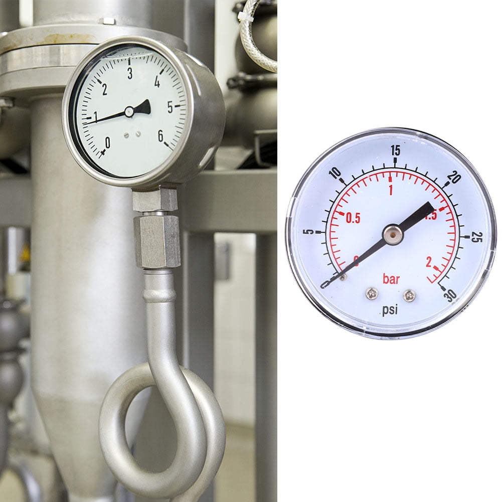 Axial Pressure Gauge, Back Mount Water Pressure Gauge For Gas For Oil